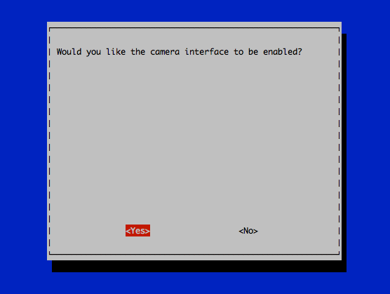 raspi-config enable camera intercace
